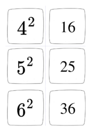 Gra Memory - kwadraty liczb