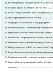 LEKTUROWY STARTER - ĆWICZENIE NA POCZĄTEK LUB KONIEC LEKCJI W KLASIE ÓSMEJ PRZED EGZAMINEM