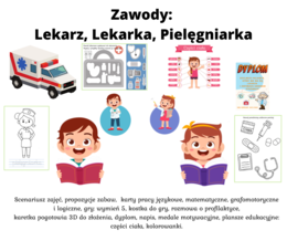Poznajemy zawody: Wizyta u lekarza, lekarki, pielęgniarki