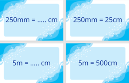 100 fiszek z zamiany jednostek długości - do samodzielnego wydruku