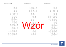 Mnożenie i dzielenie ułamków dodatnich i ujemnych | matematyka | 26 kolumn