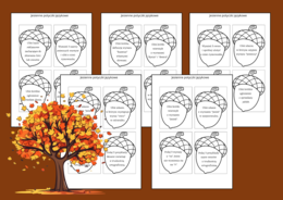 🍁Jesienne potyczki językowe 🍂 - ortografia - nauka o języku - jesień - fiszki - gra - 48 zadań