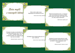 ZŁOTE MYŚLI z lektur szkolnych - CYTATY - lektury - kl. 7-8 - gazetka - 31 stron - wersja 2