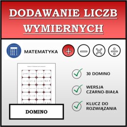 Domino - Dodawanie liczb wymiernych | matematyka