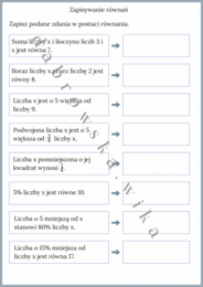 Zapisywanie równań