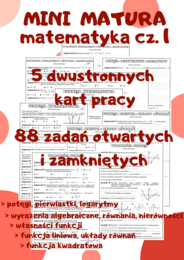 PAKIET - Mini Matura. Matematyka cz. 1