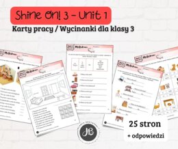 Materiały do Shine On! 3 Unit 1 – My Bedroom - karty pracy - wklejki/wycinanki