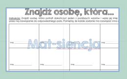 Znajdź osobę która...