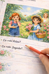 Róża i Jagoda – 20 kart pracy rozwijających czytanie i kreatywność