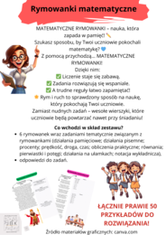 Rymowanki matematyczne - połącz zabawę z nauką!