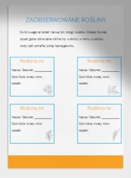 Karty do obserwacji przyrody