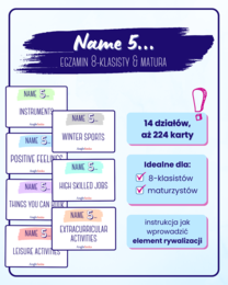Name 5... | Egzamin 8-klasisty | Matura