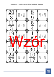 Domino - Dzielenie ułamków | matematyka
