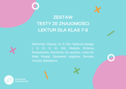 Zestaw testów lekturowych dla klas 7-8