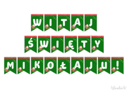 Girlanda „WITAJ ŚWIĘTY MIKOŁAJU!” – PDF do druku