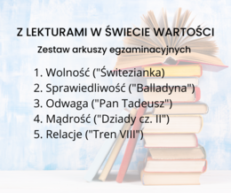 Pięć wartości. Zestaw arkuszy egzaminu ósmoklasisty