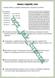 Droga, prędkość, czas, karta pracy, kodowanie, klasa 6, walentynki