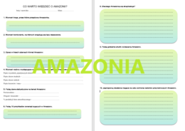 Amazonia - karta pracy