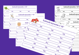 ŁAŃCUCH WYRAZOWY - wyrazy z "CH" - karta pracy - ortografia