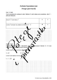 Zadania egzaminacyjne - Potęgi i pierwiastki