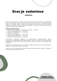 Stacje zadaniowe: Składnia (równoważniki zdań, zdania pojedyncze i zdania złożone)