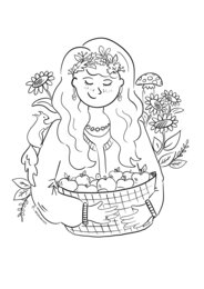 Jesienna kolorowanka + tekst z lukami do uzupełnienia