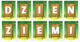 Girlanda, dekoracja, napis DZIEŃ ZIEMI