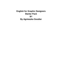 English for Graphic Designers B1 Starter Pack - angielski dla grafików B1 pakiet startowy