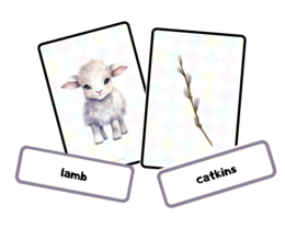 Easter Flashcard Set- Zestaw Wielkanocnych kart obrazkowych i wyrazowych