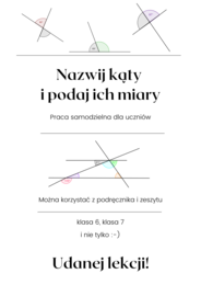 Nazwij kąty i podaj ich miary. Klasa 6, 7 i nie tylko :-)