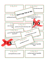 Don't Say Yes or No Card Game: Christmas