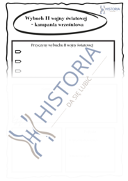 Karta pracy - Wybuch II wojny światowej - kampania wrześniowa