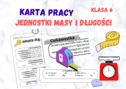 Jednostki długości i masy - karta pracy