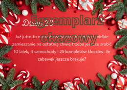 Matematyczny kalendarz adwentowy klasa 3