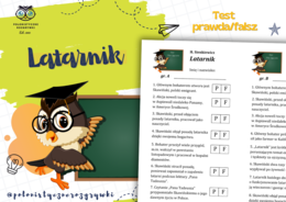 Latarnik. Test prawda/fałsz. Kartkówka z treści lektury. Lektura obowiązkowa