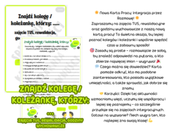 Znajdź kolegę / koleżankę, którzy: ..... zajęcia TUS, rewalidacja, godziny wychowawcze