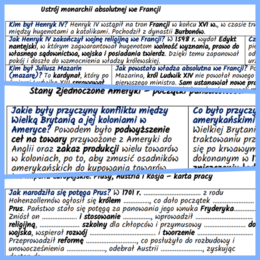 Europa i Ameryka Północna w XVII–XVIII w. Komplet notatek i kart pracy