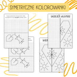 SYMETRIA - kolorowanki - Dzień Matki, Wiosna