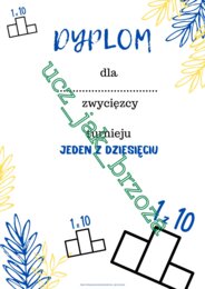 Jeden z dziesięciu, 1 z 10, konkurs matematyczny
