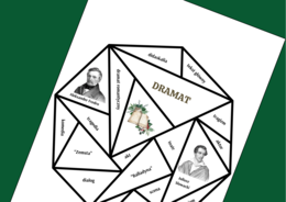DRAMAT - RODZAJE LITERACKIE - powtórka - układanka - puzzle - egzamin - powtórka