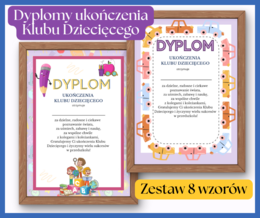Dyplomy ukończenia Klubu Dziecięcego - zestaw