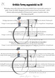 Egzamin ósmoklasisty krótkie formy wypowiedzi- 40 poleceń 🪄