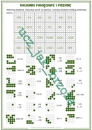 Rachunki pamięciowe i pisemne, kodowanie, klasa 4, Boże Narodzenie