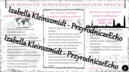 Sketchnotka - notatka „Ćwiczenia w określaniu współrzędnych geograficznych” wykonana w power point do edycji. Geografia 6; „Współrzędne geograficzne”