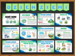 DZIEŃ ZIEMI - gazetka edukacyjna - hasło 2025 NASZA MOC, NASZA ENERGIA - energia odnawialna OZE