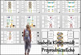 Notatka okienkowa/stacja zadaniowe/notatka/notatka graficzna/karta pracy/sketchnotka „Nośnik informacji genetycznej – DNA”, „Budowa DNA, replikacja, pojęcia” w pdf. Biologia 8 dział „Genetyka”. Materiał wykonany na podstawie podręcznika z wydawnictwa Now