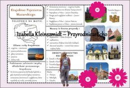 Sketchnotka/książeczka/notatka/wklejka/ściąga dla ucznia i przypomnienie dla nauczyciela/edukacja domowa. Temat „Krajobraz Pojezierza Mazurskiego”. Materiał w pdf. Geografia 5, dział „Krajobrazy Polski”. Nowość 2024/2025.