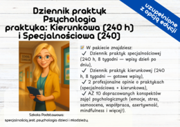 Dziennik praktyk Psychologia praktyka: Kierunkowa (240 h) i Specjalnościowa (240)