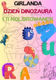 Girlanda Dzień Dinozaura kolorowanki