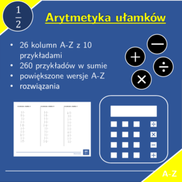 Arytmetyka ułamków | matematyka | 26 kolumn